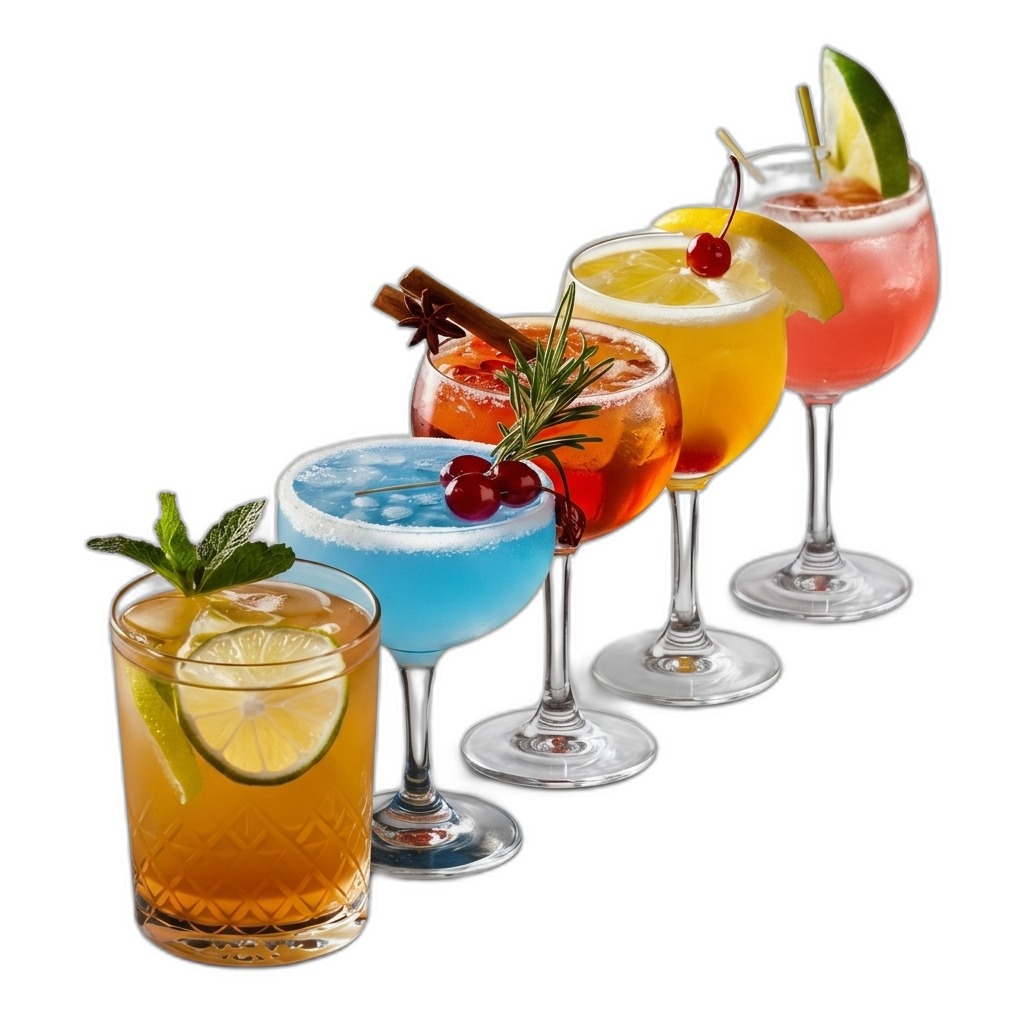 Vibrant Cocktail Drinks Set for Parties