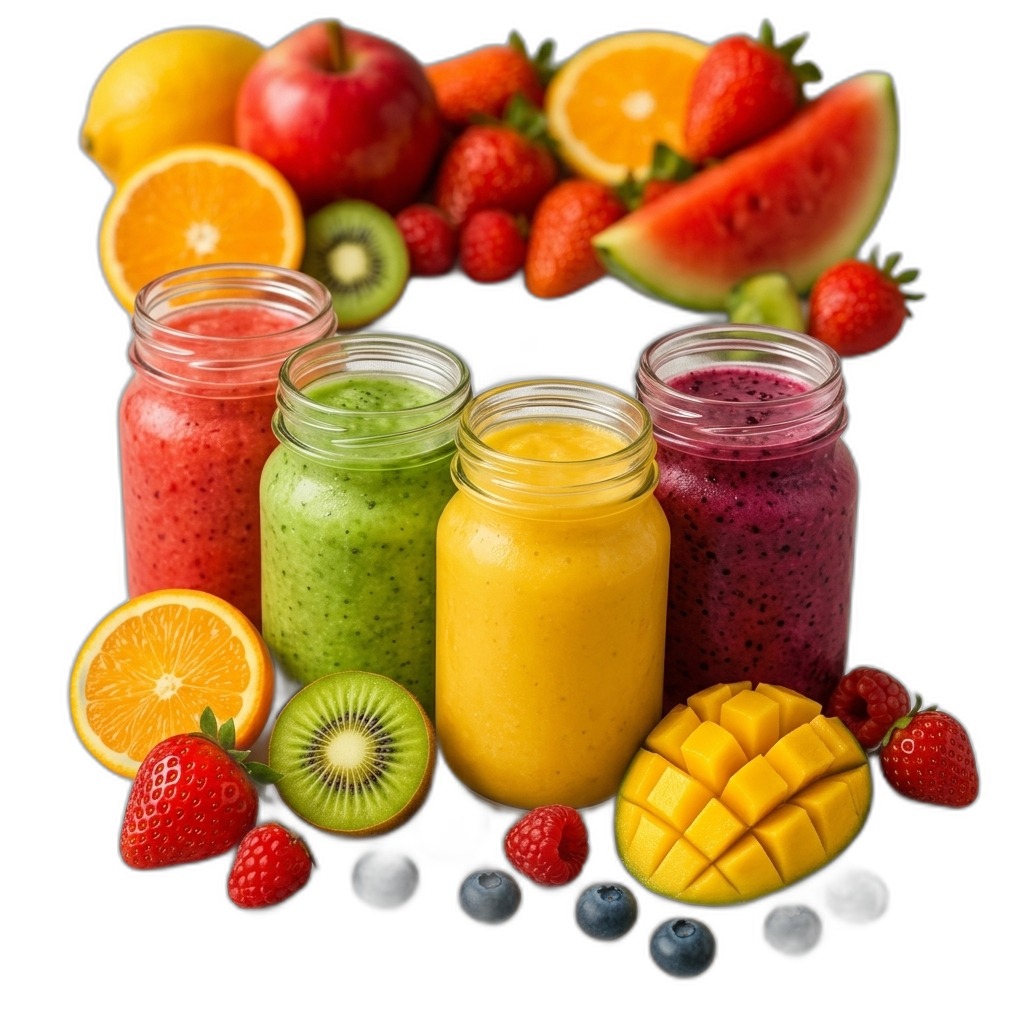 Fresh Fruit Smoothies & Whole Fruits Combo