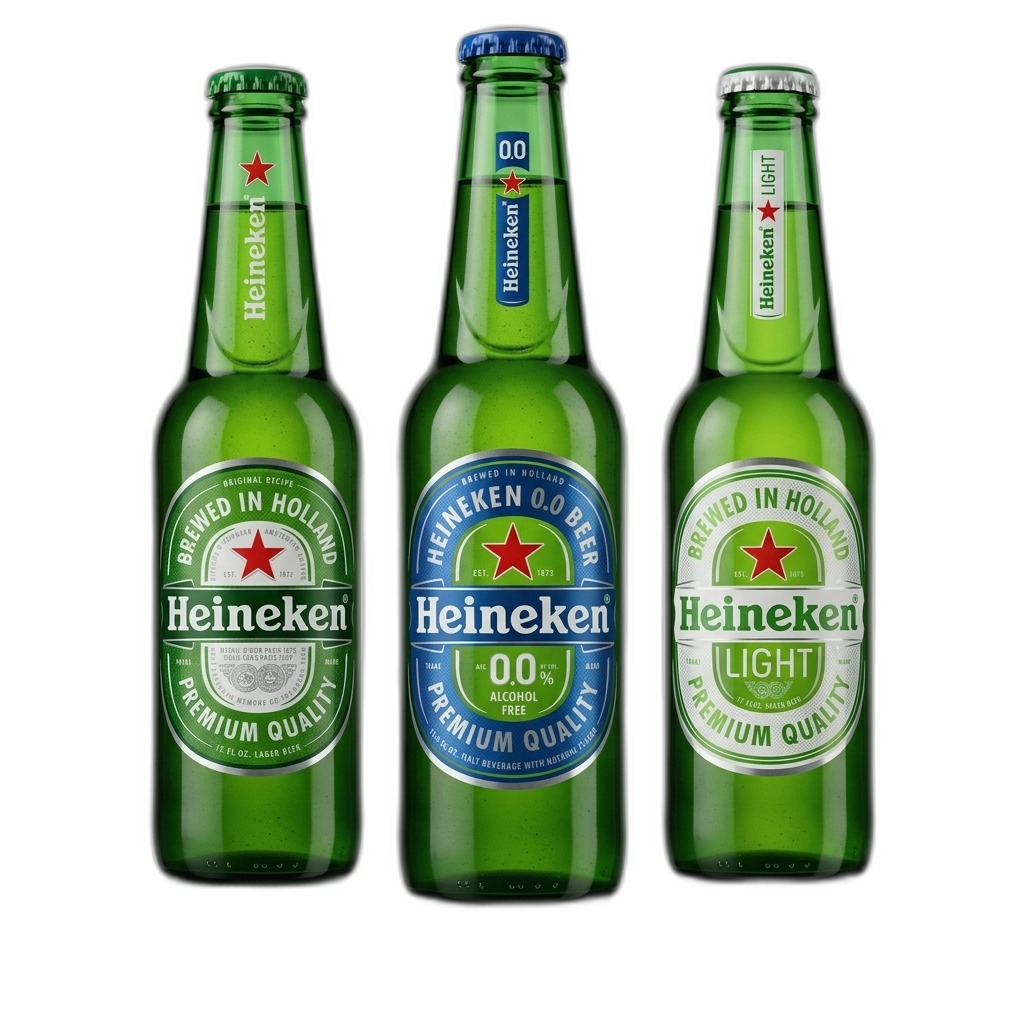 Heineken Beer Bottles - Original, 0.0, Light
