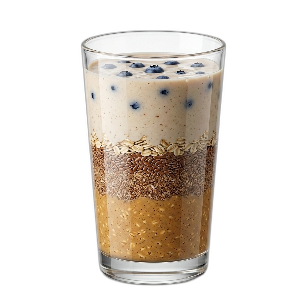 Layered Blueberry Oat & Seed Parfait