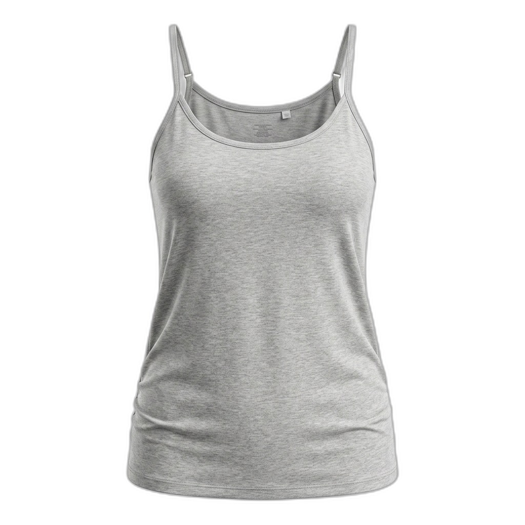Women's Grey Adjustable Strap Camisole Top
