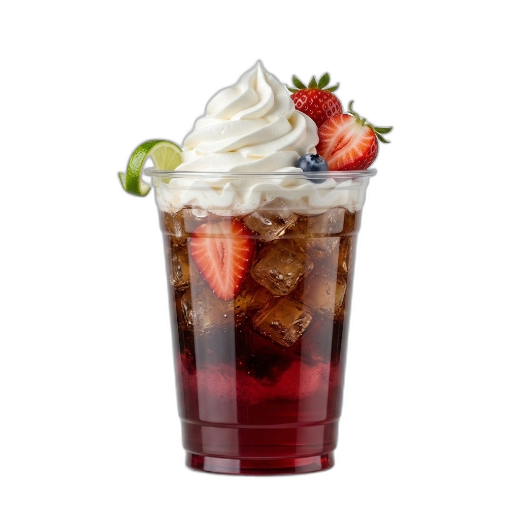 Berry Blast Soda Float with Whipped Cream