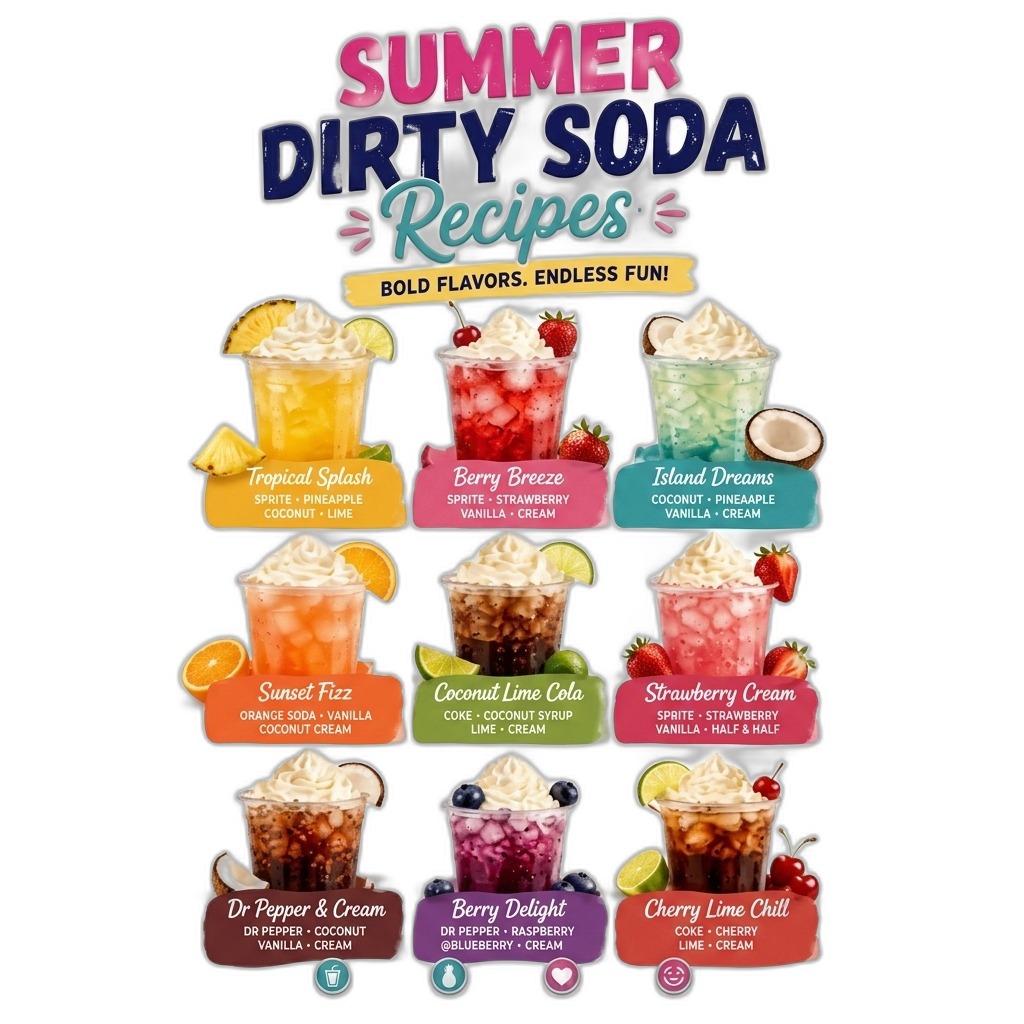 Summer Dirty Soda Recipes | Refreshing Drink Ideas