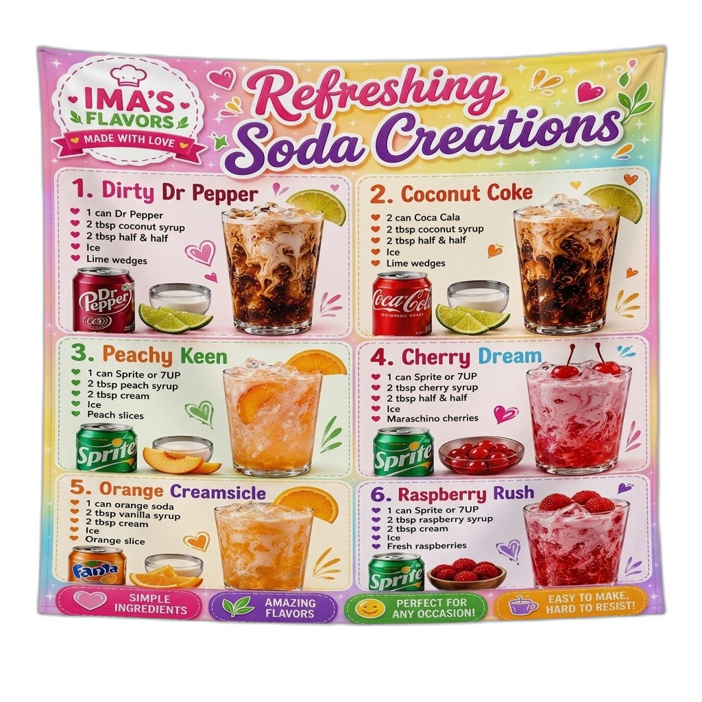 Refreshing Soda Creations Recipe Guide Poster