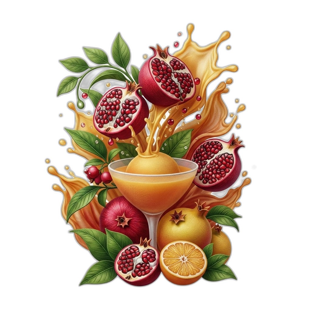 Refreshing Pomegranate Orange Juice