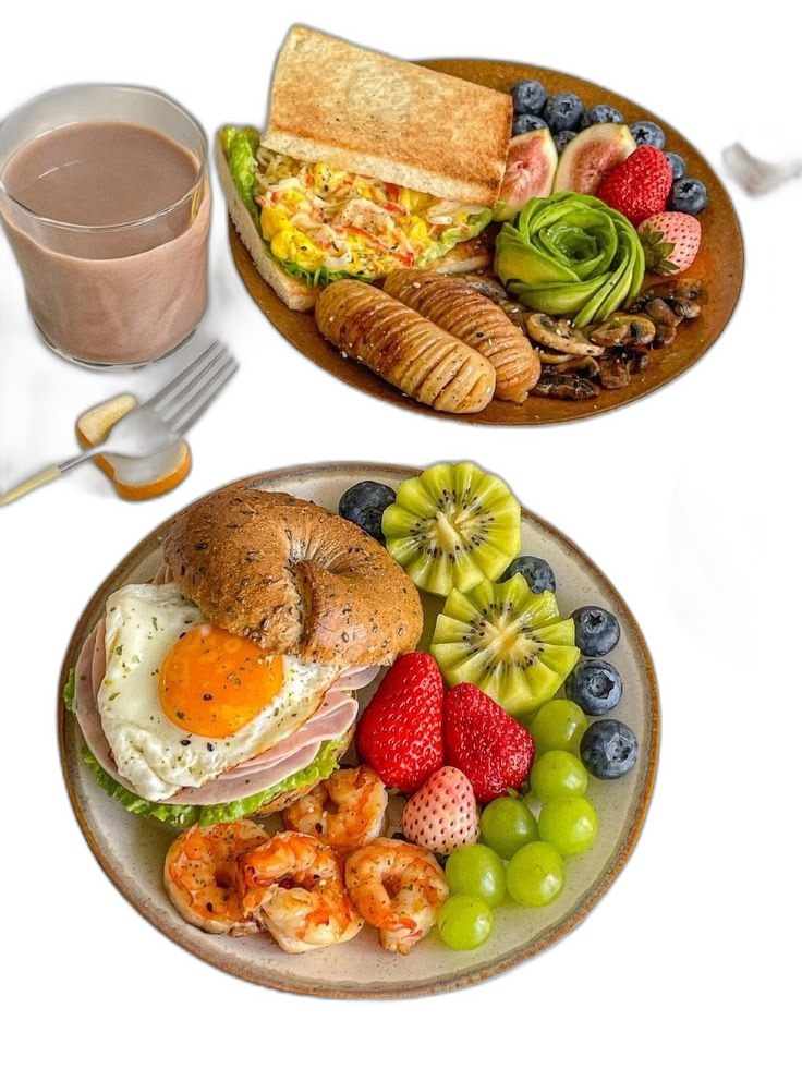 Gourmet Healthy Breakfast Platter with Fresh Fruits