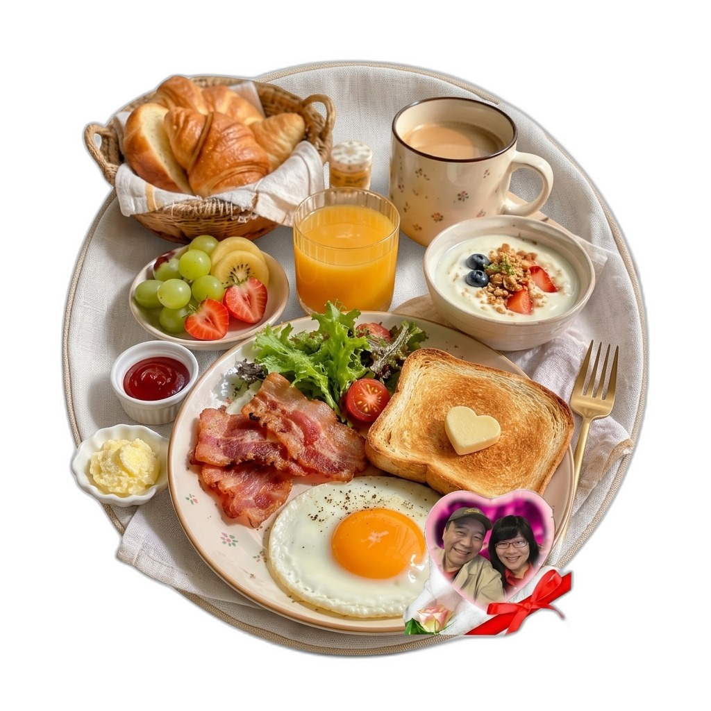 Deluxe Breakfast Set with Croissants & Eggs