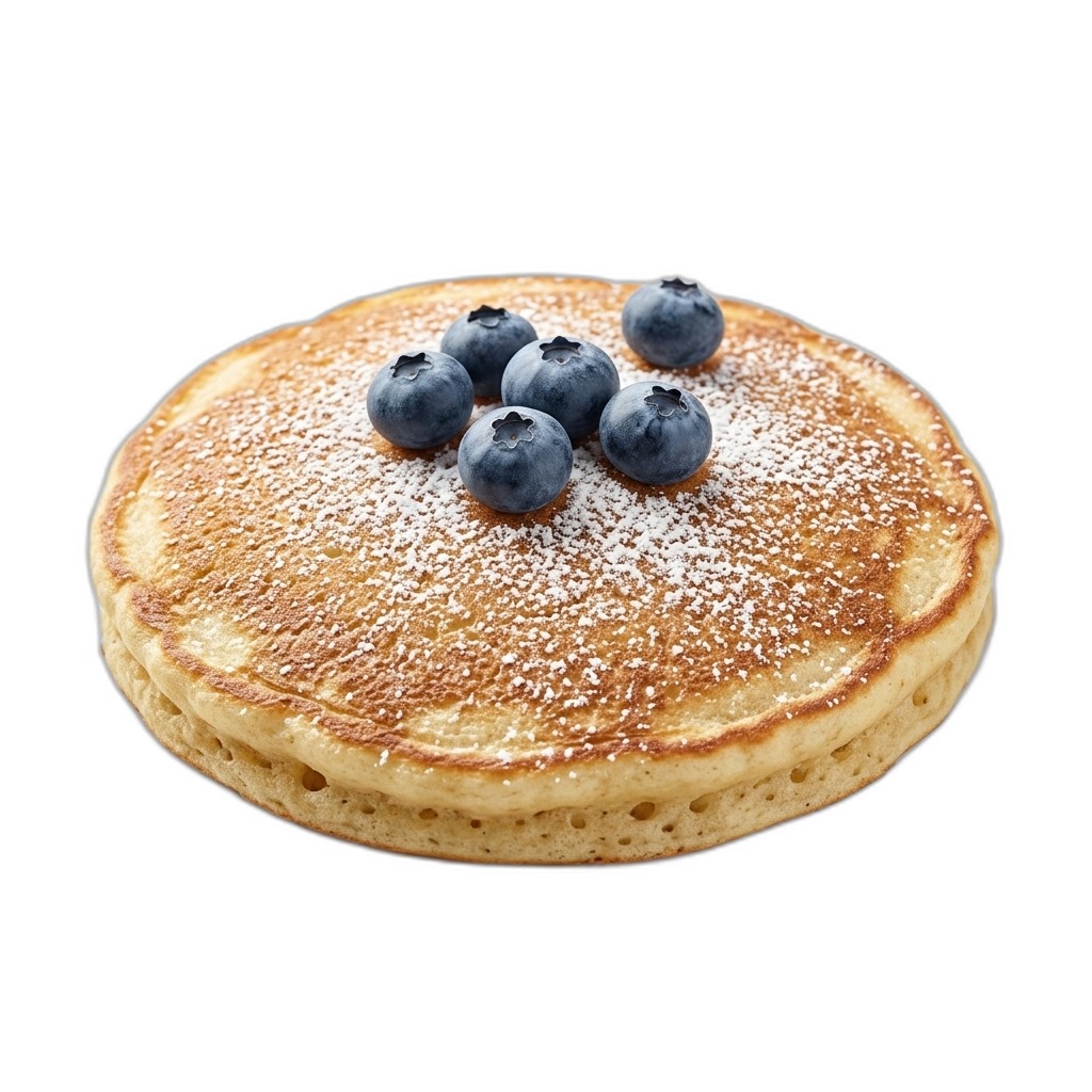Fluffy Blueberry Pancakes with Powdered Sugar