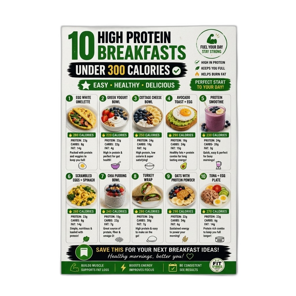 10 High Protein Breakfasts Under 300 Calories Guide