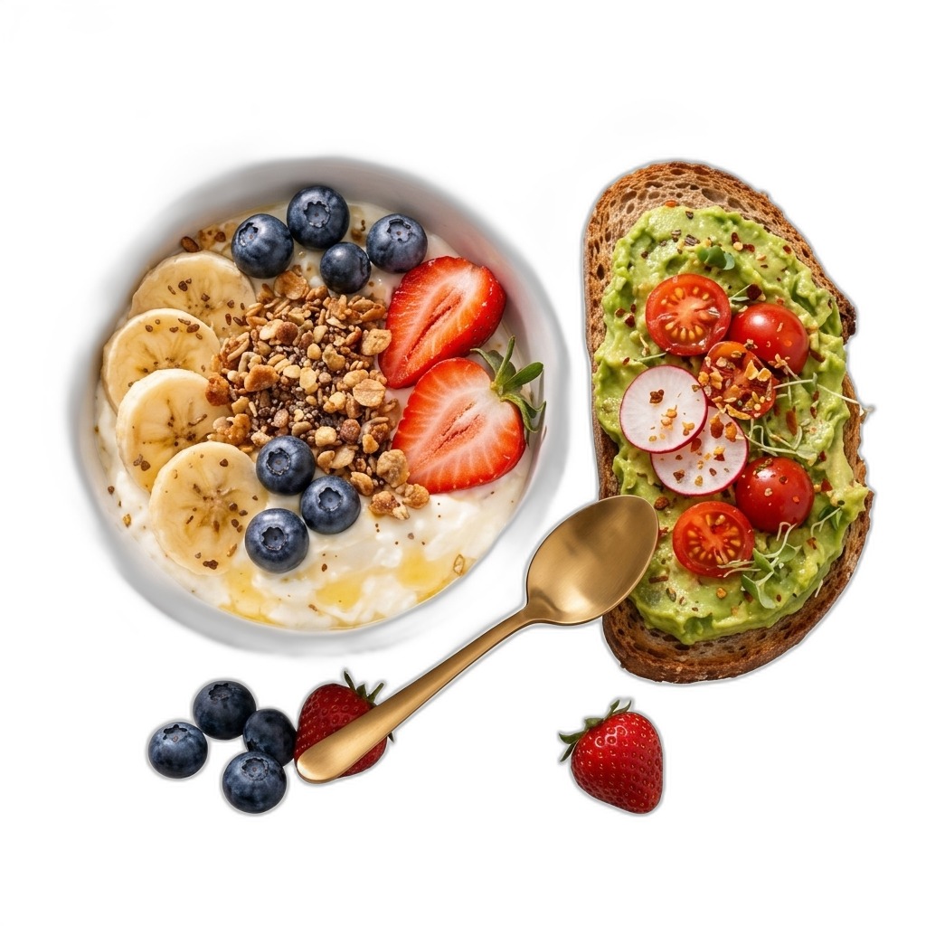 Healthy Breakfast Combo | Yogurt Bowl & Avocado Toast