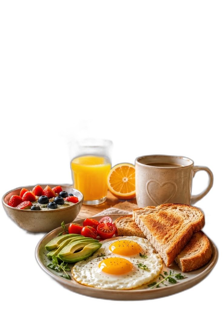 Wholesome Breakfast Platter with Eggs & Fruits