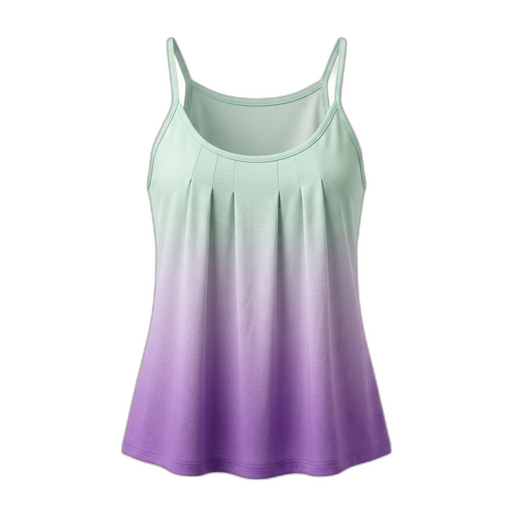 Women's Ombre Pleated Camisole Top