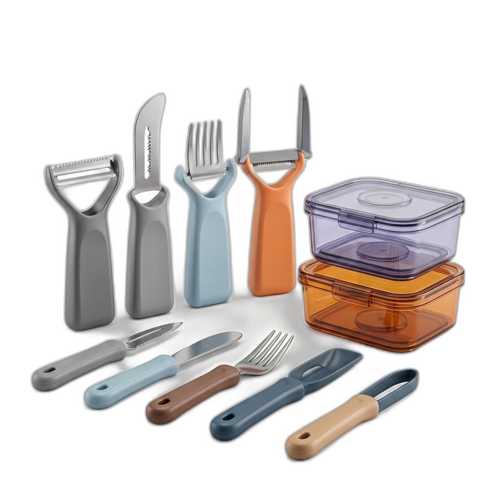 Kitchen Gadget & Peeler Set with Storage