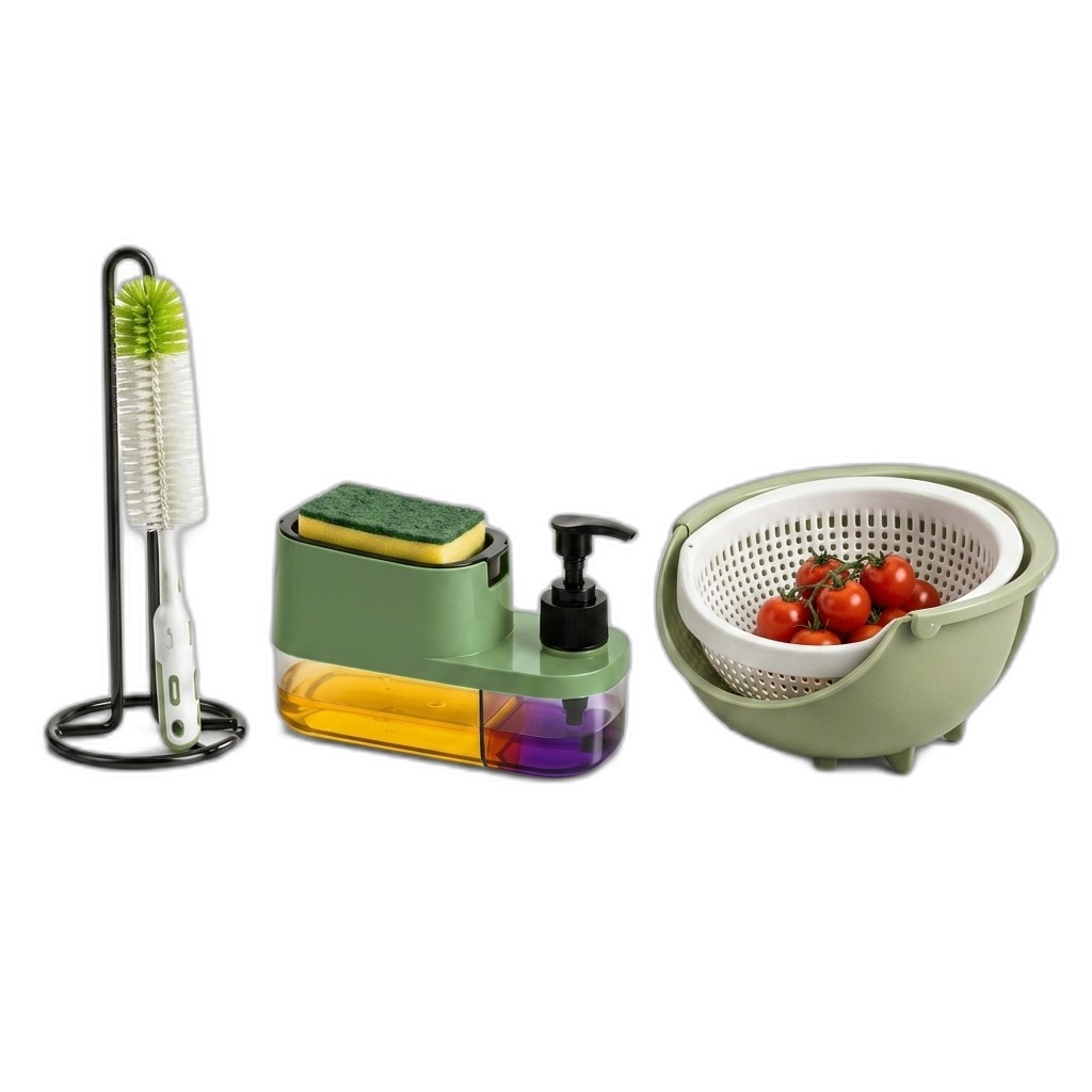 Kitchen Sink Caddy, Soap Dispenser & Colander