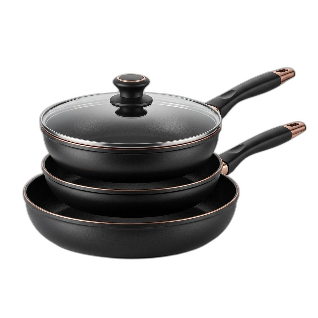Non-Stick Cookware Set | Black & Copper