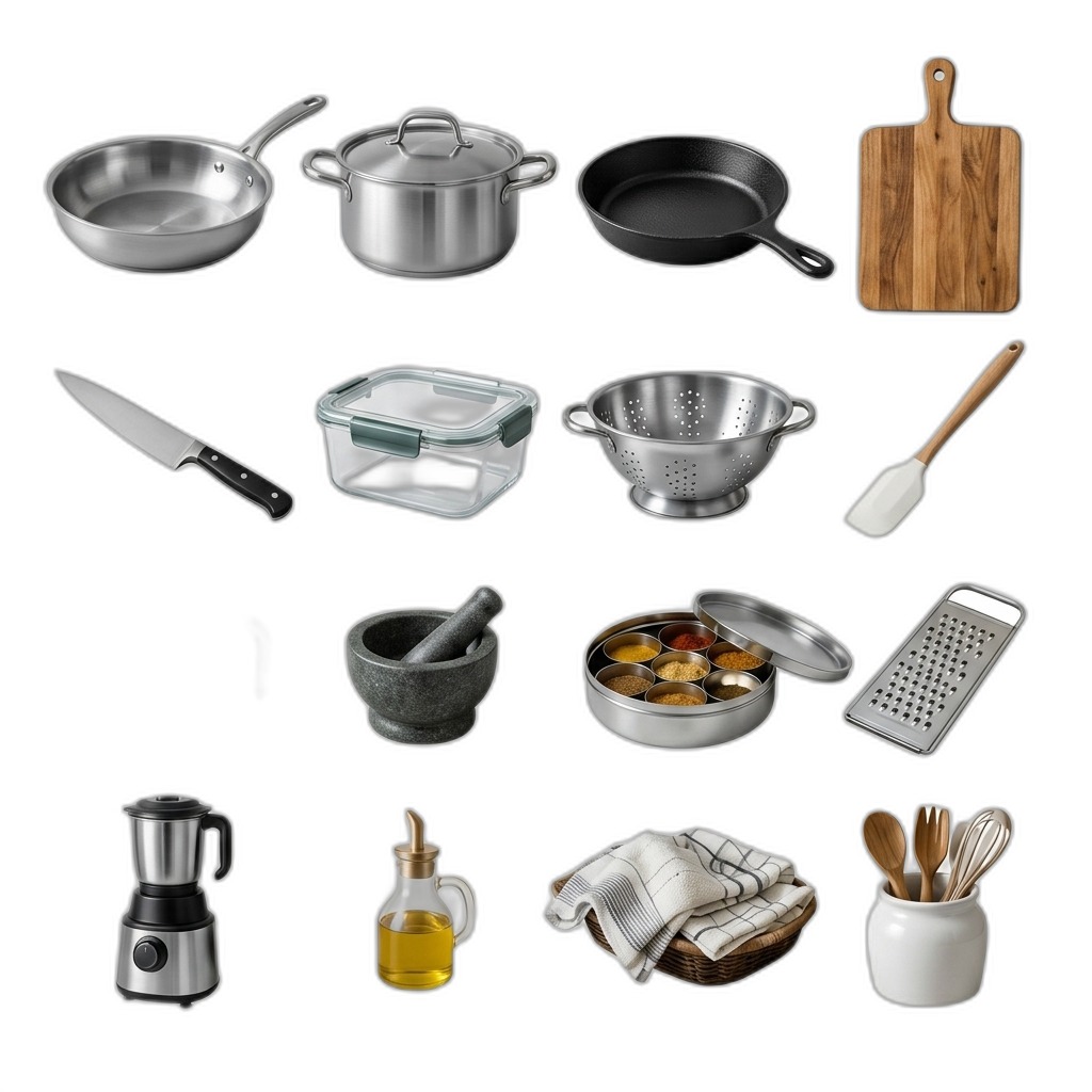 Premium Kitchen Essentials & Cookware Set