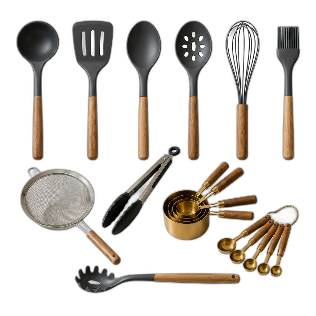 11-Piece Kitchen Utensil Set | Silicone & Wood