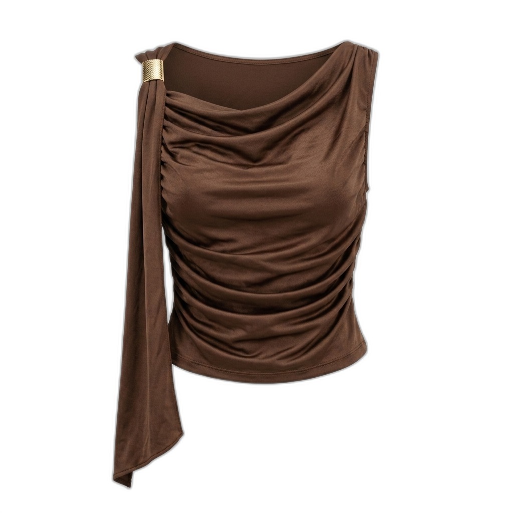 Chic One-Shoulder Ruched Top