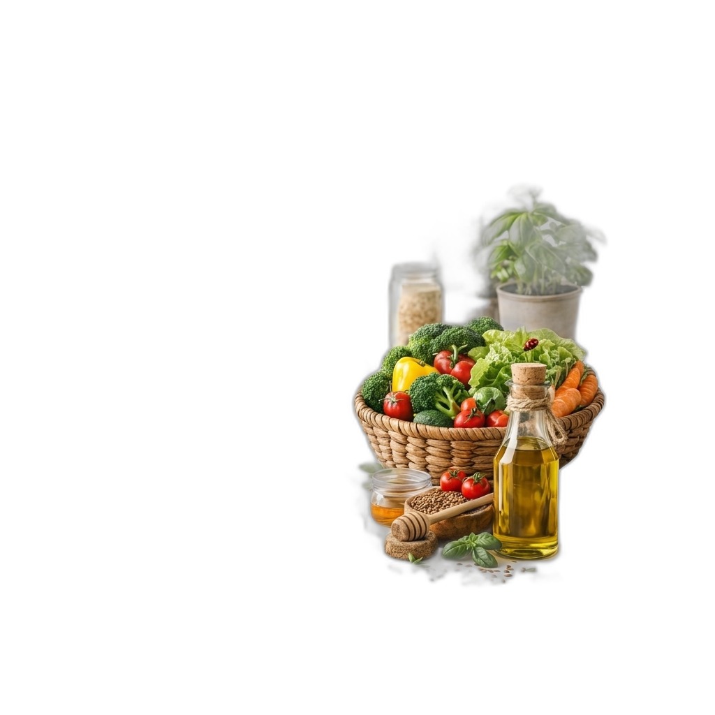 Healthy Veggies, Olive Oil, Honey & Lentils