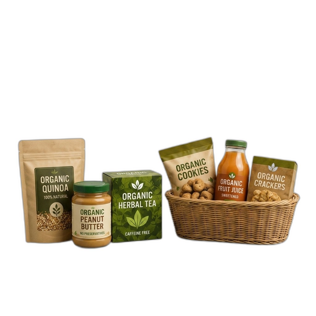 Organic Healthy Food Hamper & Snack Basket