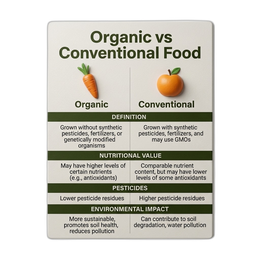 Organic vs Conventional Food Comparison