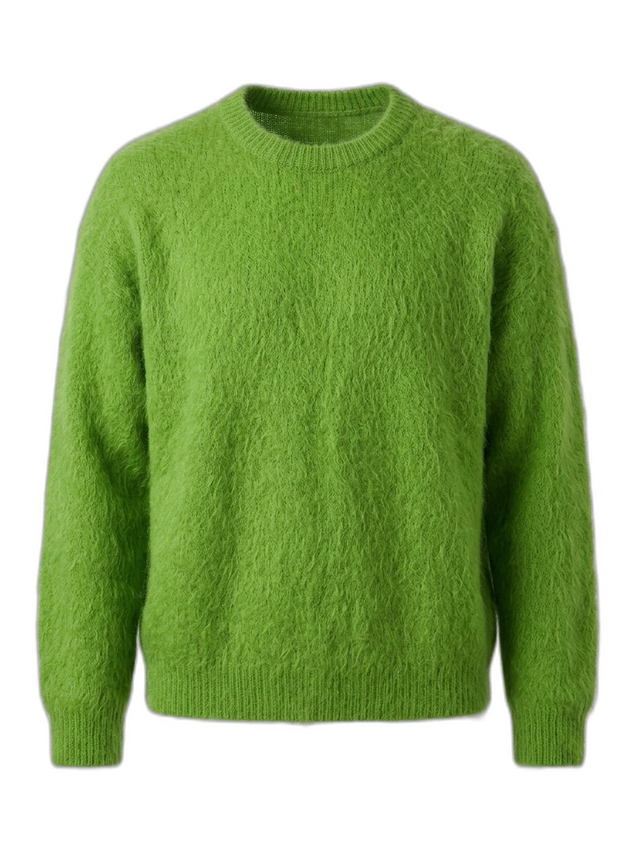 Pure Alpaca Fluffy Green Sweater