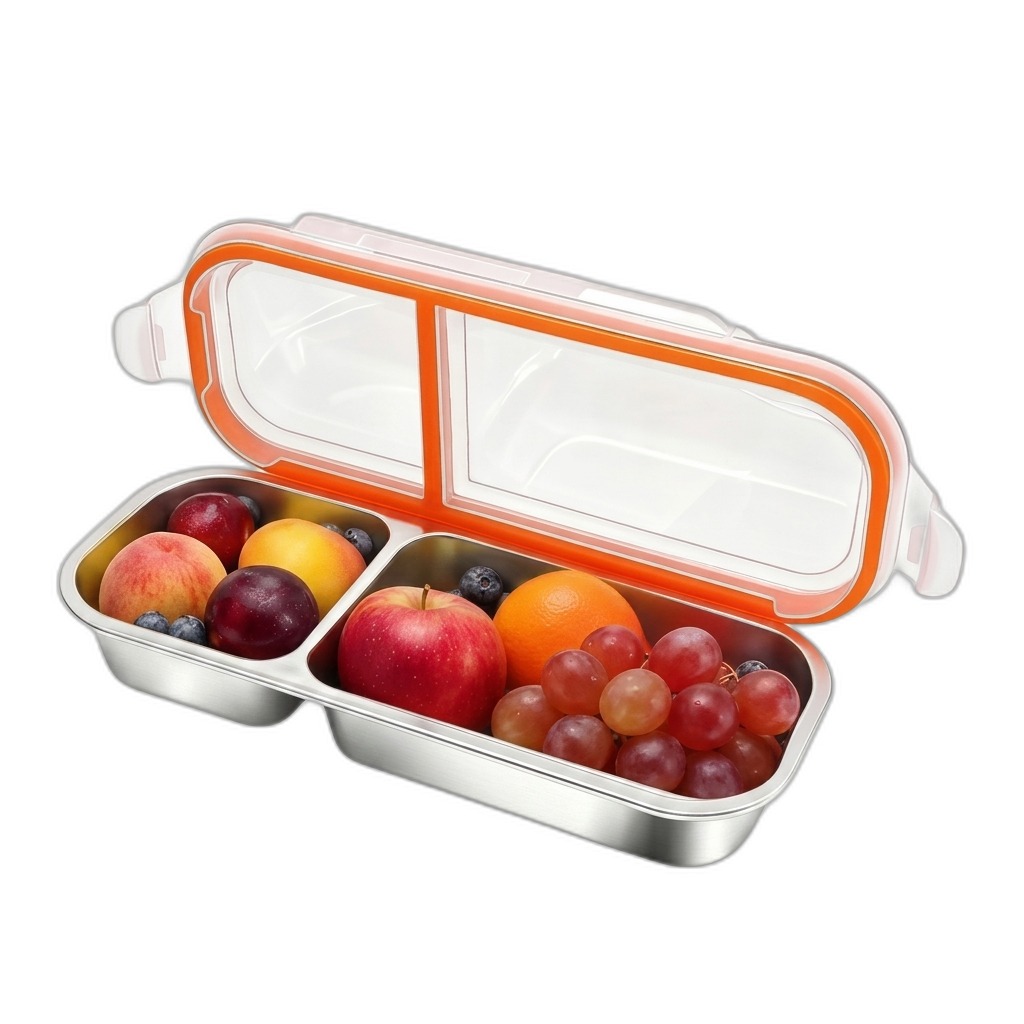 Stainless Steel Divided Lunch Box | Airtight Bento