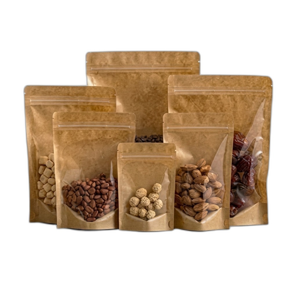 Kraft Paper Stand-Up Pouches | Food Packaging