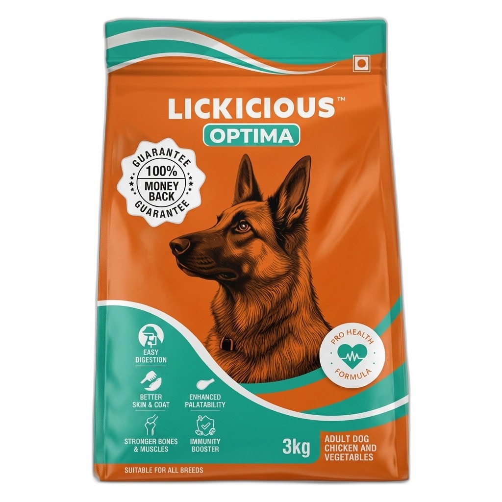 LICKICIOUS OPTIMA Adult Dog Food Chicken & Veg 3kg