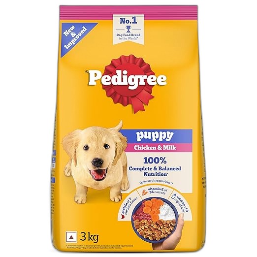 Pedigree Puppy Chicken & Milk Dry Dog Food 3kg