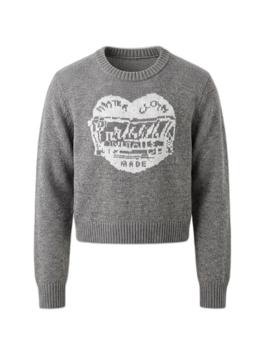 Amateur Hour Made Heart Graphic Knit Sweater