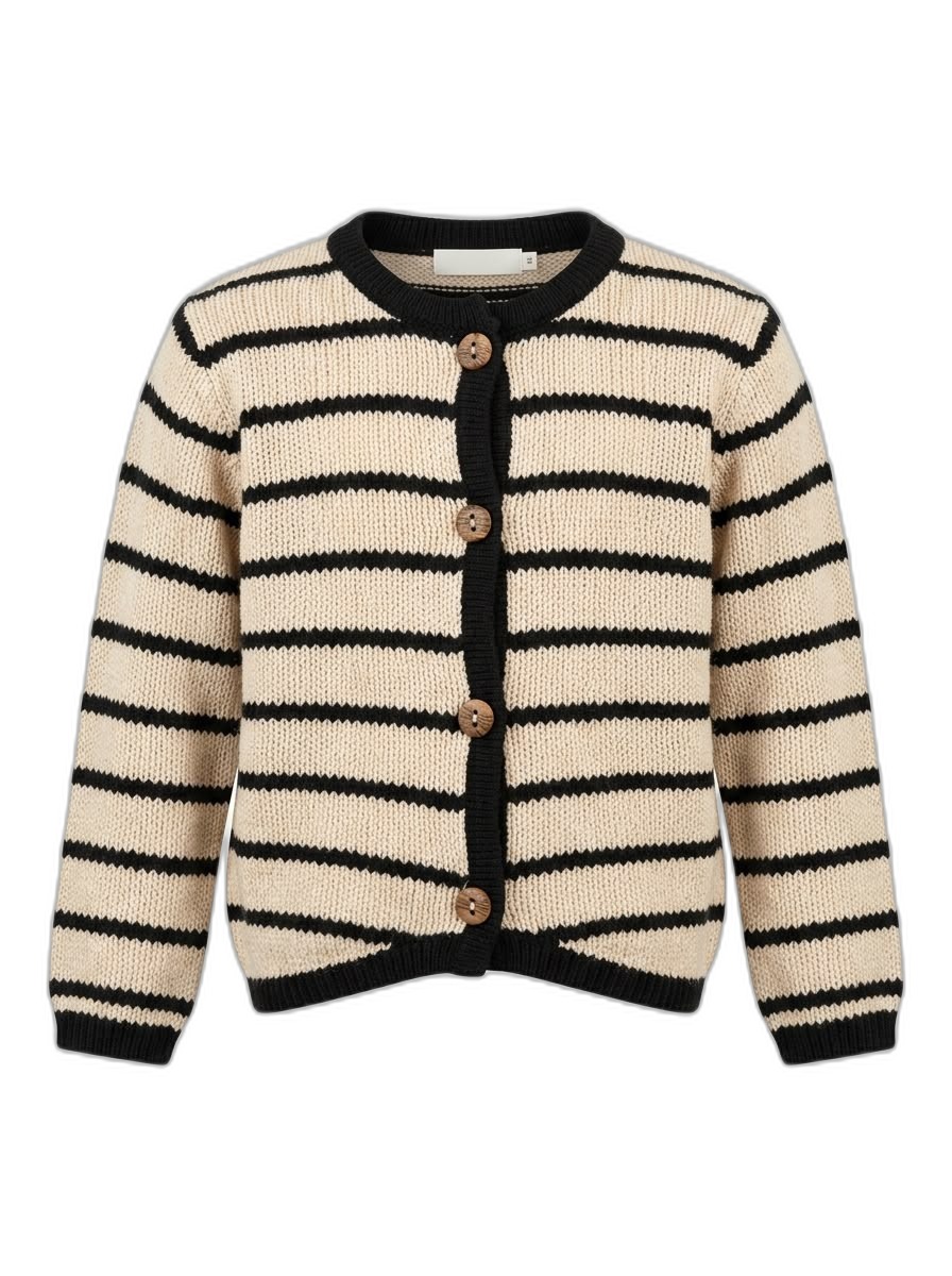 Striped Knit Cardigan for Women