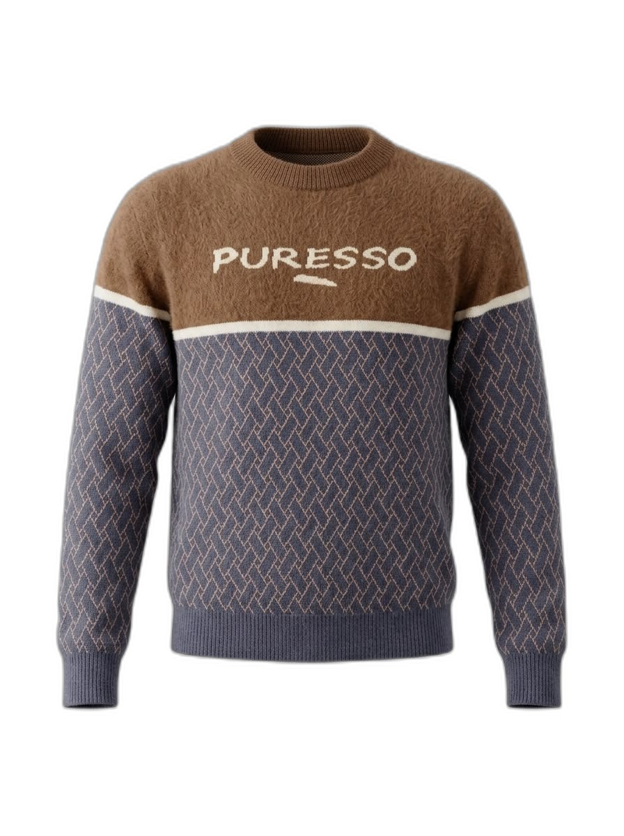 Men's PURESSO Patterned Knit Sweater