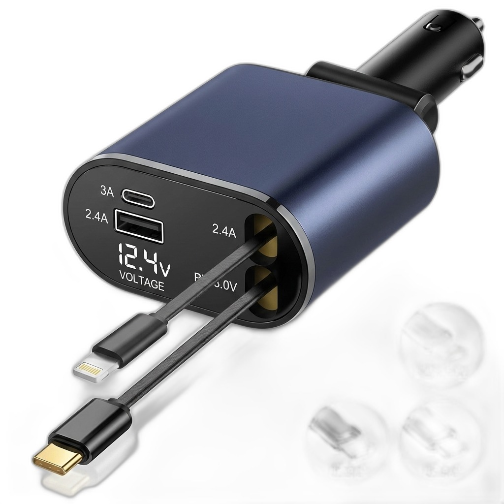 Car Charger | USB-A, Type-C, Lightning