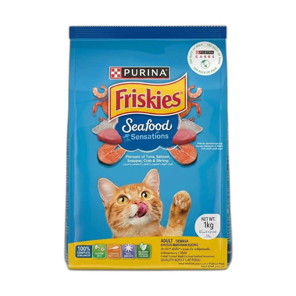 Purina Friskies Seafood Sensations Adult Cat Food 1kg