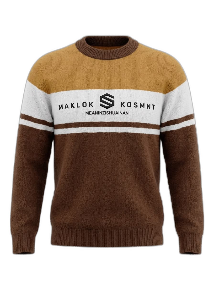 Men's Maklok Kosmnt Striped Crew Neck Sweater