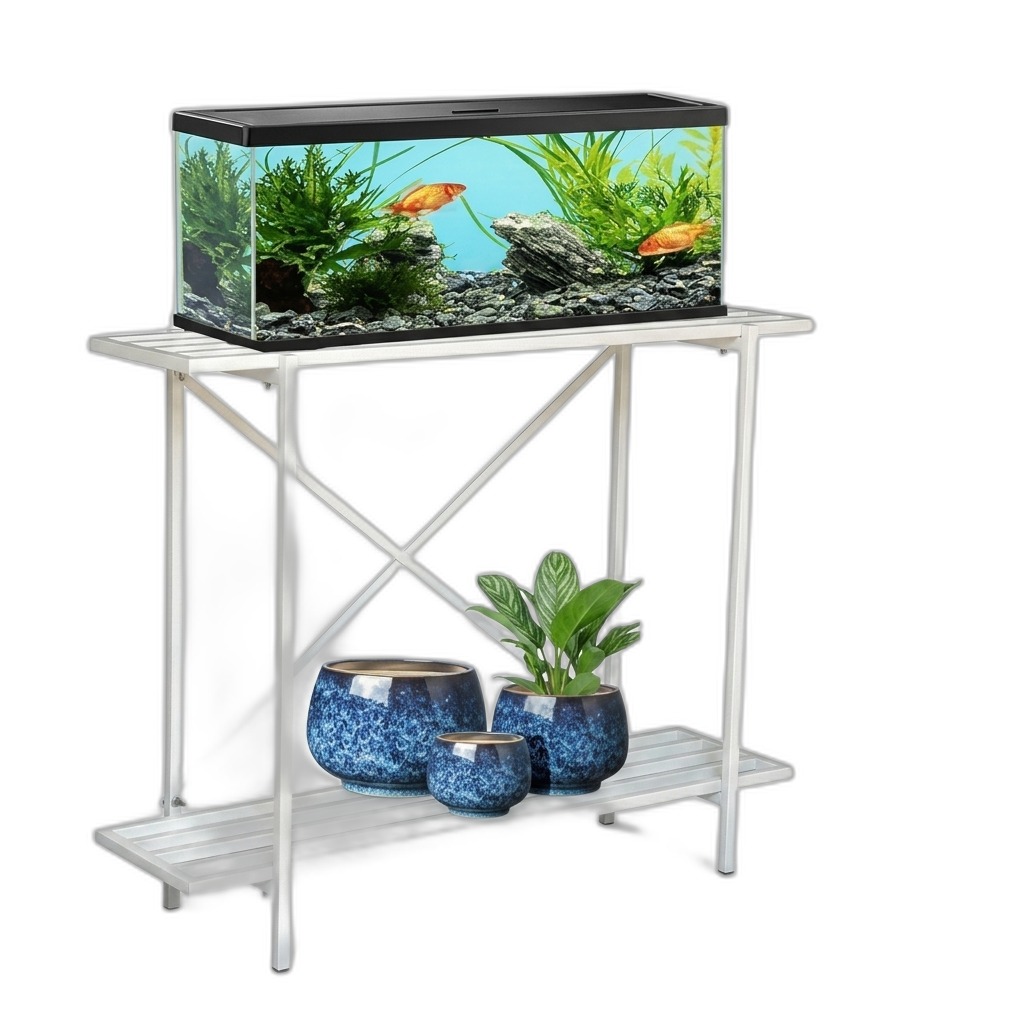 Sturdy Metal Aquarium Stand with Shelf