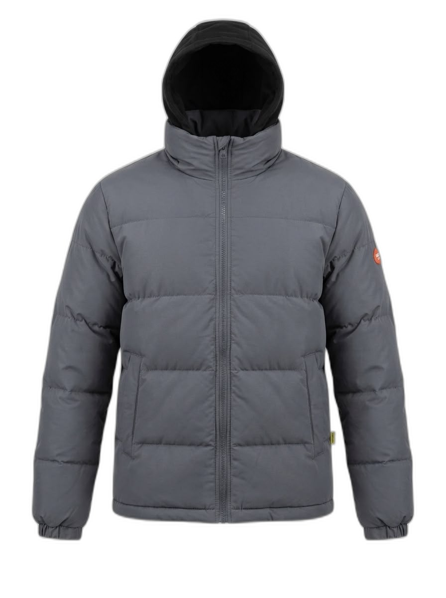 Unisex Hooded Puffer Jacket - Grey