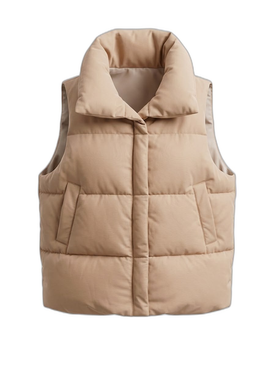 Women's Stand Collar Puffer Vest