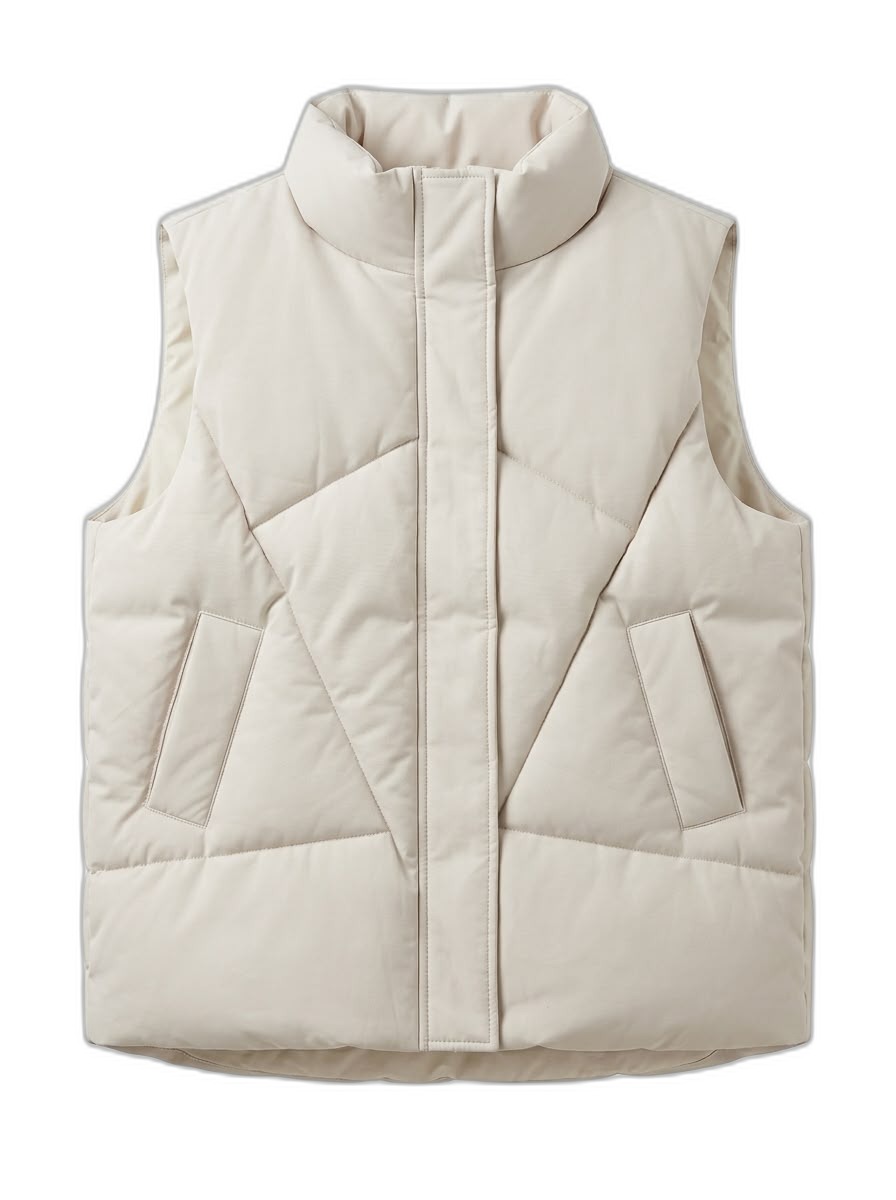 Unisex Puffer Vest | Stand Collar Quilted Gilet