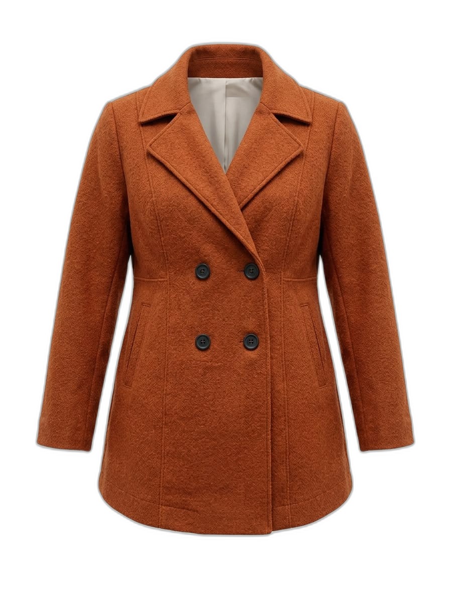 Women's Double-Breasted Wool Blend Peacoat