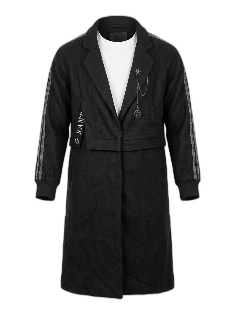 Men's Black Longline Coat | Stylish Outerwear