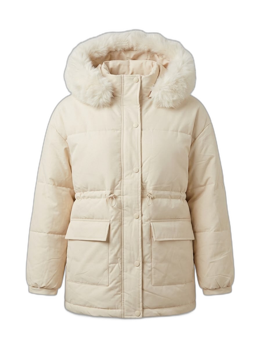 Women's Faux Fur Hooded Puffer Jacket