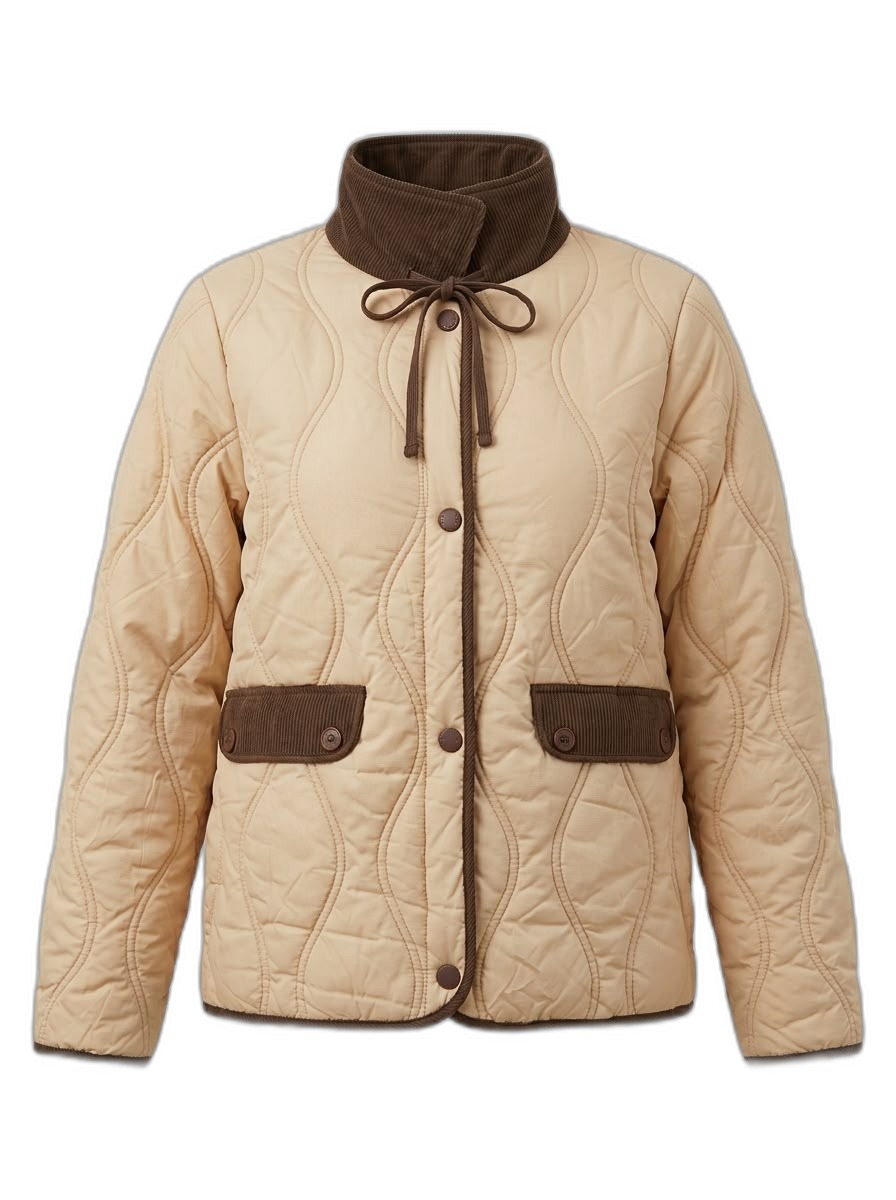 Women's Quilted Jacket | Corduroy Collar
