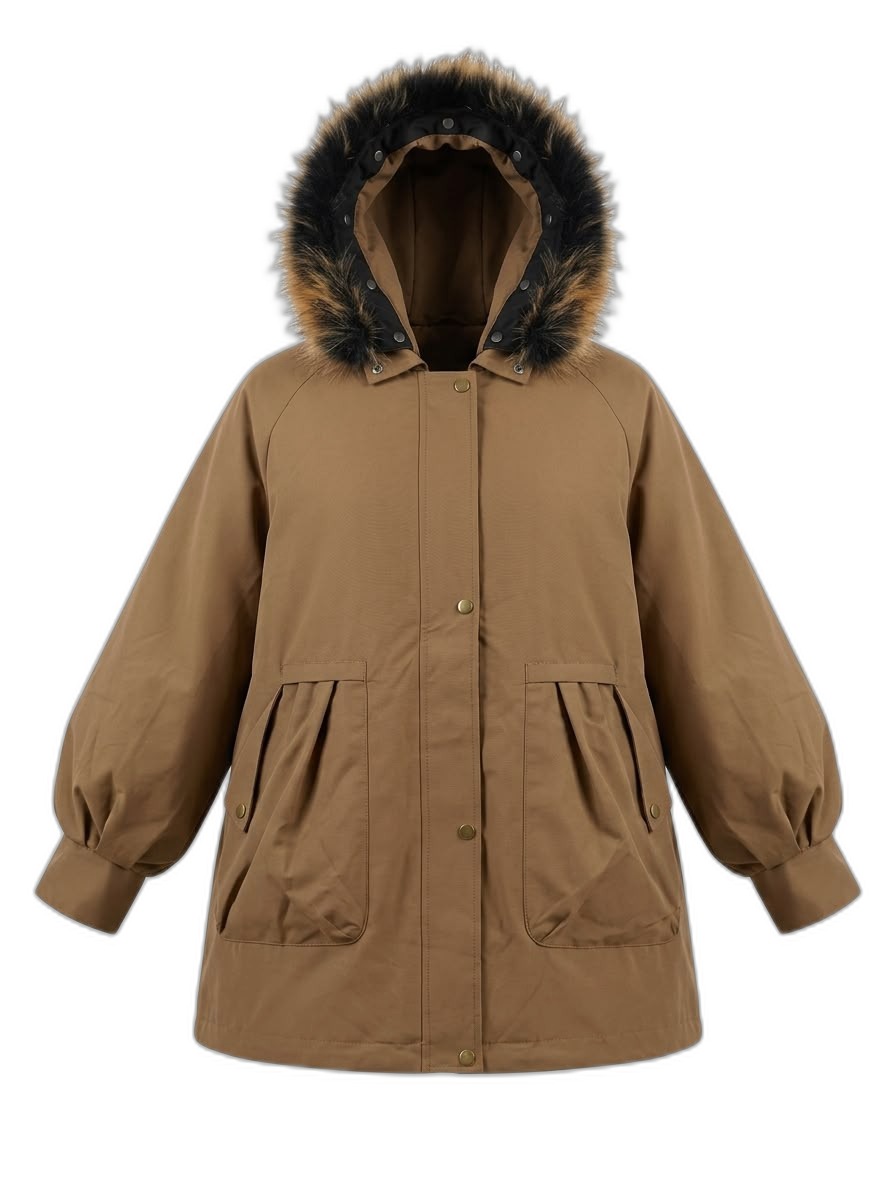 Women's Faux Fur Hooded Parka Jacket