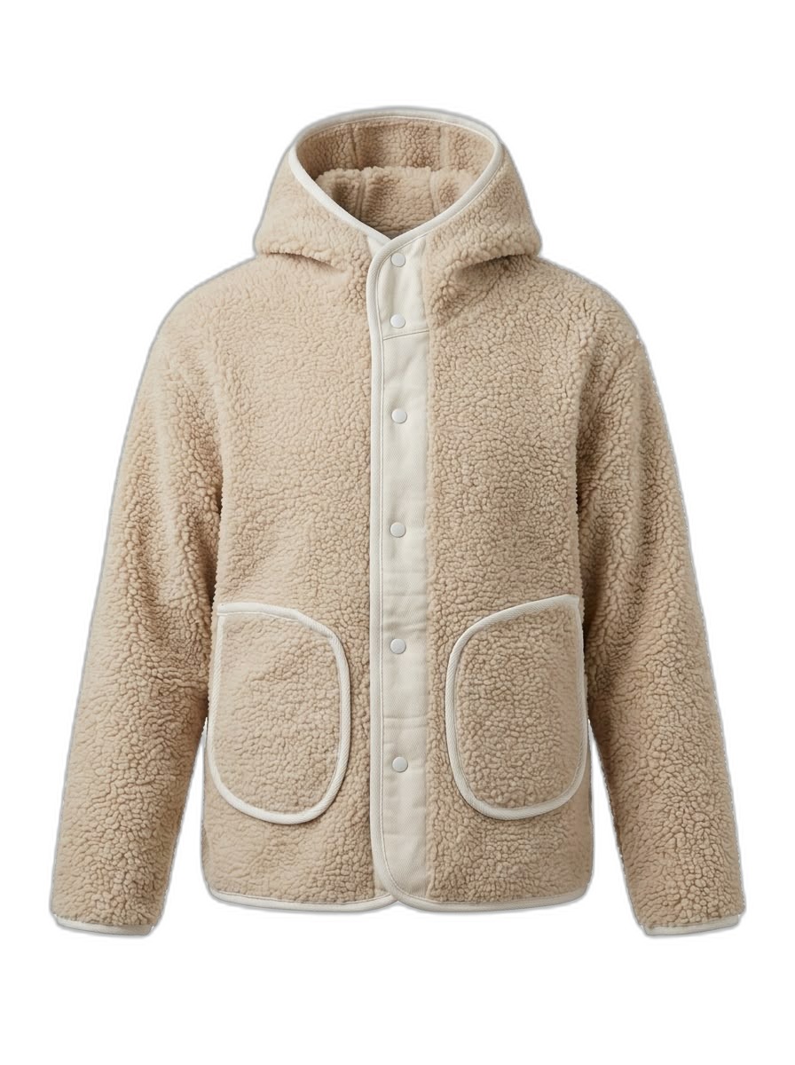 Men's Hooded Sherpa Fleece Jacket