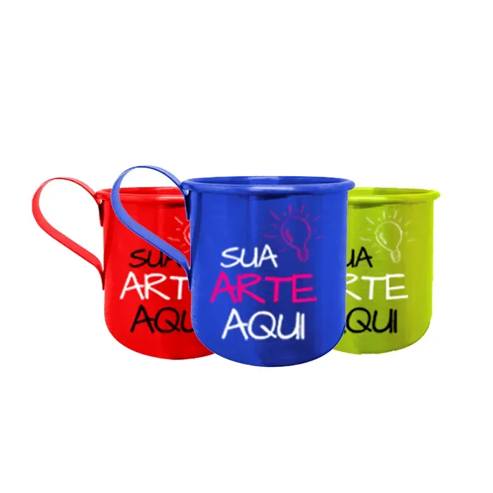 Caneca de alumínio personalizada 370 ml