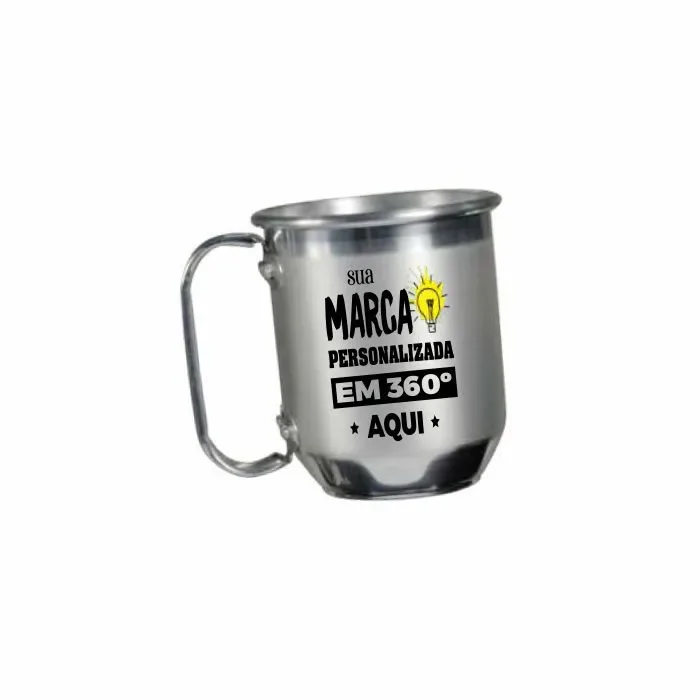 Caneca de alumínio personalizada tradicional 330 ml
