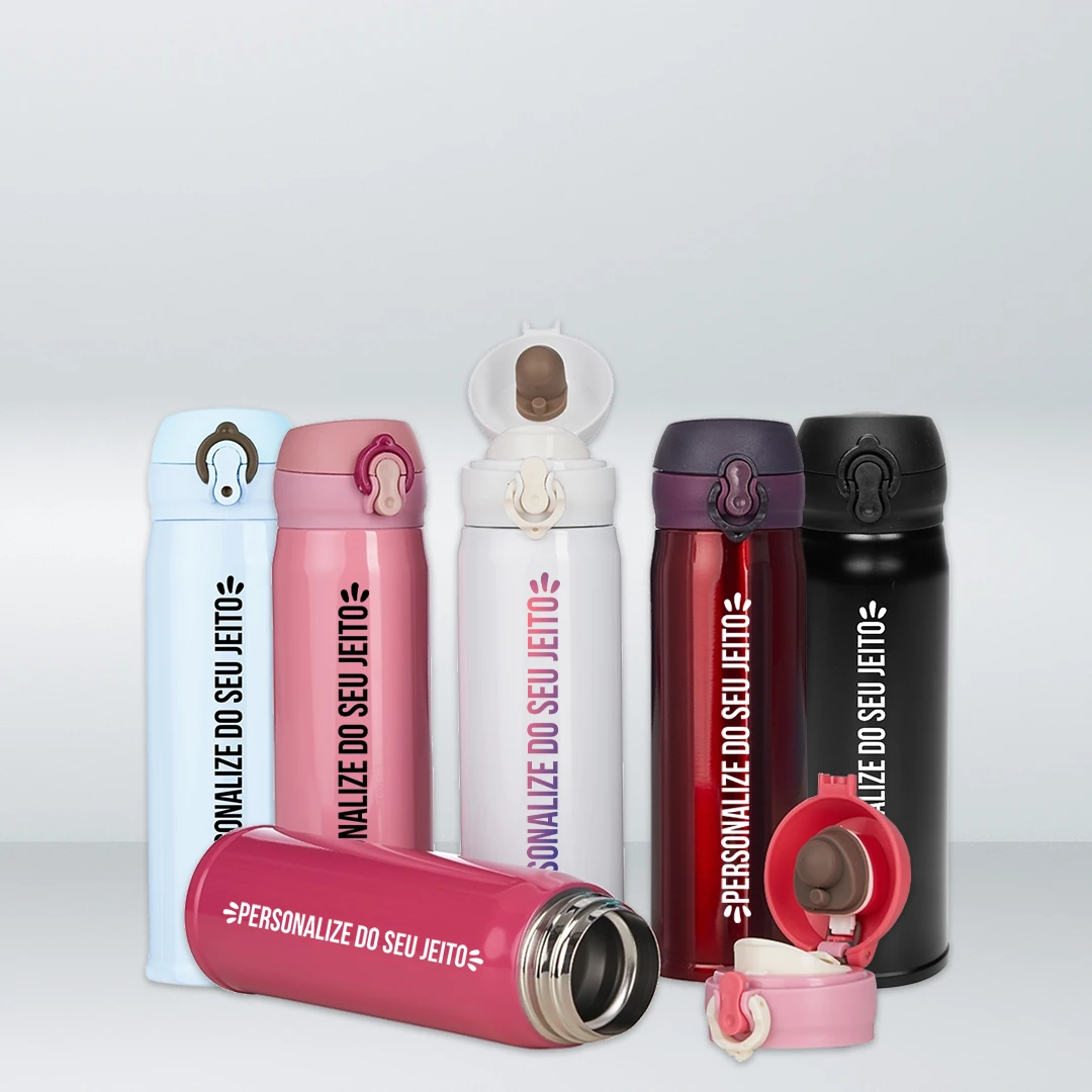 Squeeze de inox térmica personalizada 400 ml