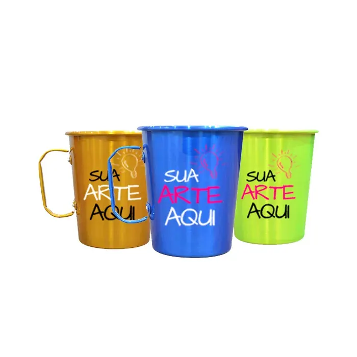 Caneca de alumínio personalizada 350 ml
